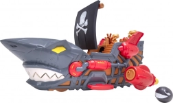 Pirátska loď Teamsterz so žraločím dizajnom a autíčkom