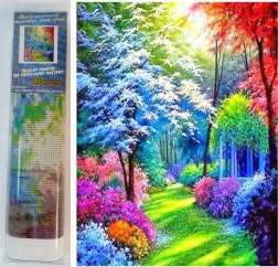 Diamantová mozaika - Farebný les