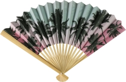 Dekoratívny vejár s palmami