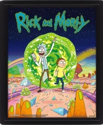 3D obraz v ráme Rick and Morty Portal