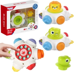 Woopie Kozmická Raketa Aktívna Kocka - Vzdelávacia Zmyslová Kocka 18m+