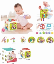 edukačná kocka 7v1 so zoradovačom, kockami a xylofónom