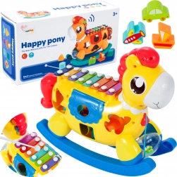 Hojdací koník so sortérom a činelami