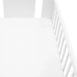 Jersey prestieradlo do postieľky NEW BABY 120 × 60 biele