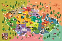 TREFL Puzzle mapa Českej republiky 44 dielikov