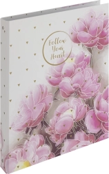 Zakladač A4 s lamináciou, 4 krúžky, Romantic magnólie