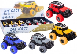 Terénne autíčko 1:32 kovové gumové kolesá svetlá zvuky pohon