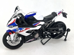 Motocykel BMW S1000RR v mierke 1:12 biely