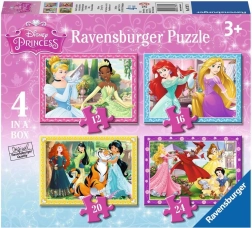 Ravensburger puzzle Disney Princezné 4v1