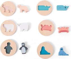 Drevená obrysová vkladačka zvieratká