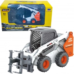 Kovový kolesový nakladač s drapákom 1:50 biely