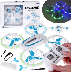 LED mini dron s ochranou vrtúľ a akrobaciami na diaľkové ovládanie