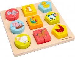 Drevené vkladacie puzzle Tvary a Zvieratá