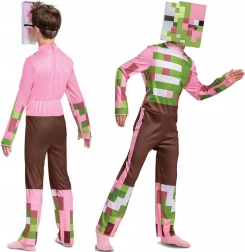 minecraft kostým zombie pigman pre deti 7–8 rokov (výška 127–136 cm)