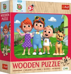 Drevené puzzle Wesoły CoComelon 24 dielikov