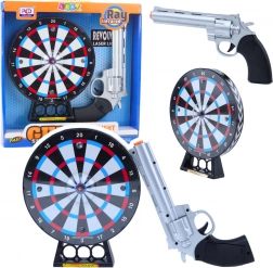 Laserový revolver s terčom pre deti