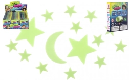 Svietiace hviezdy a mesiac na stenu – dekorácia do detskej izby