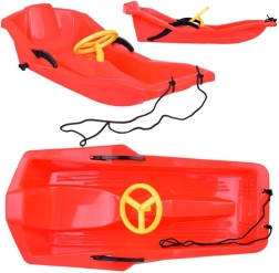 Detské plastové sánky s opierkou a volantom