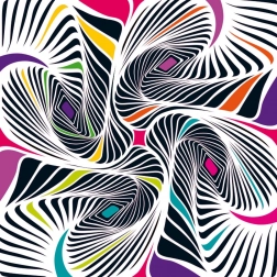 Štvorcové puzzle Curiosi Q Shake – vzor II, 72 dielikov