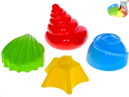 Sada formičiek na piesok – mušličky 7–9 cm, 4 ks