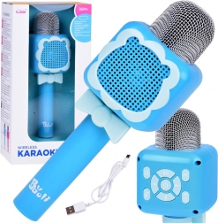 Bezdrôtový detský karaoke mikrofón s Bluetooth a nahrávaním – Ružová