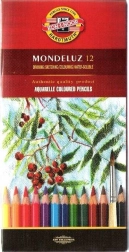 Akvarelové pastelky KOH-I-NOOR MONDELUZ, sada 12 kusov