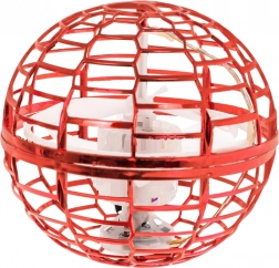 Lietajúca guľa s ovládaním gestami a LED svetlami – Červená