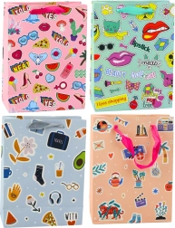 Darčeková taška s motívom nálepiek