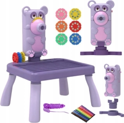 Detský projektor na kreslenie so stolíkom medvedík