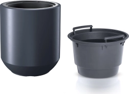 Kvetináč s vložkou HEOS, antracit, priemer 39 cm