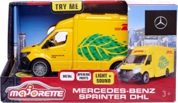 Kovový model dodávky MERCEDES-BENZ DHL Majorette Grand 12,5 cm so svetlami a zvukmi