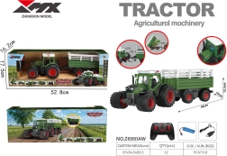 Diaľkovo ovládaný traktor s prívesom a sklápačom