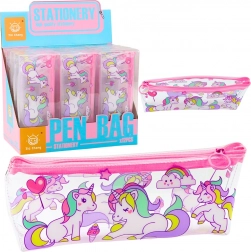 Transparentný školský peračník Jednorožci