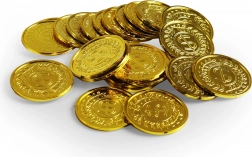 Plastové zlaté mince do hry, 24 ks