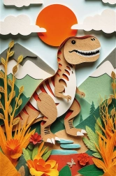 Puzzle Paper Art: Dinosaurus 160 dielikov