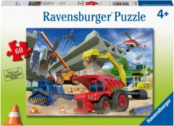 Ravensburger puzzle Stavebné stroje 60 dielikov