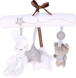 Mäkká závesná hračka na kočík a postieľku so zvukmi a melódiou