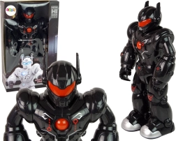 Interaktívny čierny robot so svetlami a zvukmi