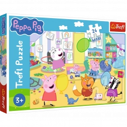 Puzzle 24 maxi – krásna Peppa – Šťastné prasiatko PEPPA od Trefl