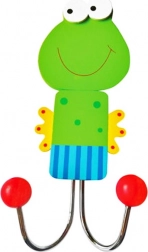 drevený vešiak žaba