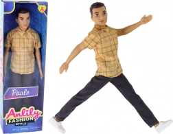 Bábika chlapec PAULO v károvanej košeli