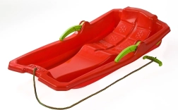 Plastové sane s brzdami Baby Mix Karol červené