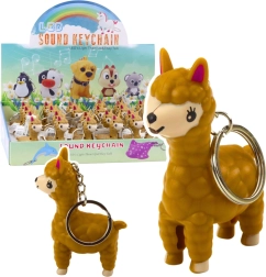 Prívesok na kľúče lama s LED svietidlom a zvukom