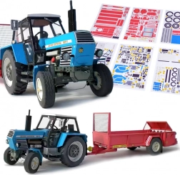 Papierový model traktora ZETOR Crystal 8011 s rozmetadlom RU-5 1:32