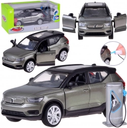 Kovový model elektrického crossoveru Volvo XC40 s funkciou svetiel a zvukov