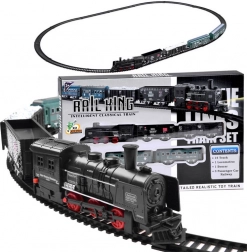 Elektrická železnica s lokomotívou a vagónmi