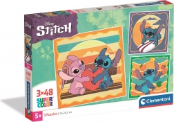 Clementoni puzzle Stitch: priateľský mimozemšťan 3×48 dielikov