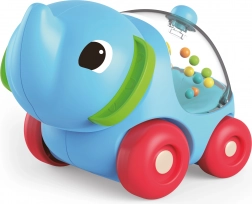 Chrastítko slon na kolieskach 11 cm