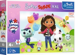 Puzzle XXL s veselými priateľmi Gabi - Gabin mačací domček