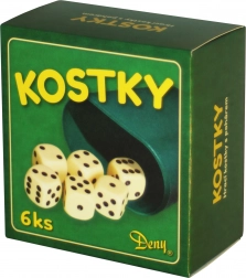 Hracie kocky biele 6 ks s pohárikom v krabičke